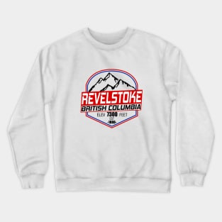 Retro Ski Revelstoke B.C Canada Skiing and Mountain Biking Paradise Crewneck Sweatshirt